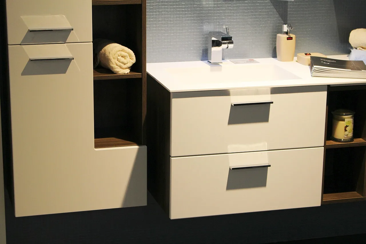 bathroom, furnishing, decoration, vanity, bathroom, bathroom, bathroom, bathroom, vanity, vanity, vanity, vanity, vanity. Accessible bathroom materials compared for upkeep and long-term cost