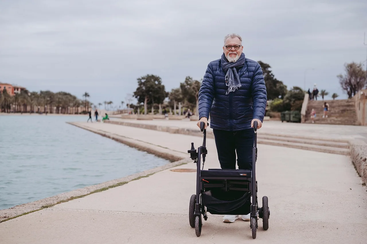 man, rollator, walker, support, aid, device, disability, disabled, fashion, health, healthcare, injured, medical, mobility, modern, rehabilitation, rollz, walking, wheelchair, wheels, elderly. Home mobility equipment reviewed for 2027