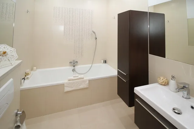 bathroom, bath, toilets, toilet, washbasin, mirror, apartment, room, house, residential interior, interior design, decoration, the scenery, bathroom, bathroom, bathroom, bathroom, bathroom, toilet. Small accessible bathrooms still fit both the person and the helper