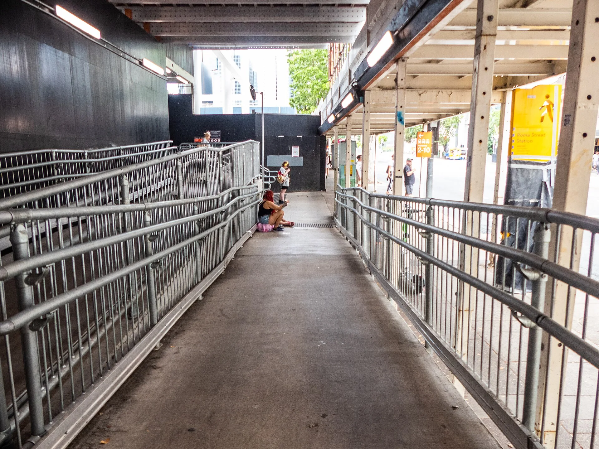 Temporary entrance to Roma Street rail and bus stations obstructed, Roma Street, Brisbane. 4 points worth checking on universal design ideas