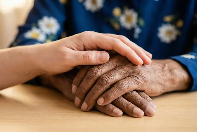 concern, support, empathy, comfort, connection, hands, elderly, young, senior, generations, friendliness, love, to touch, help out, soft, diversity, multicultural, health, welfare, human, ai generated. Questions worth asking every provider before an aging in place project